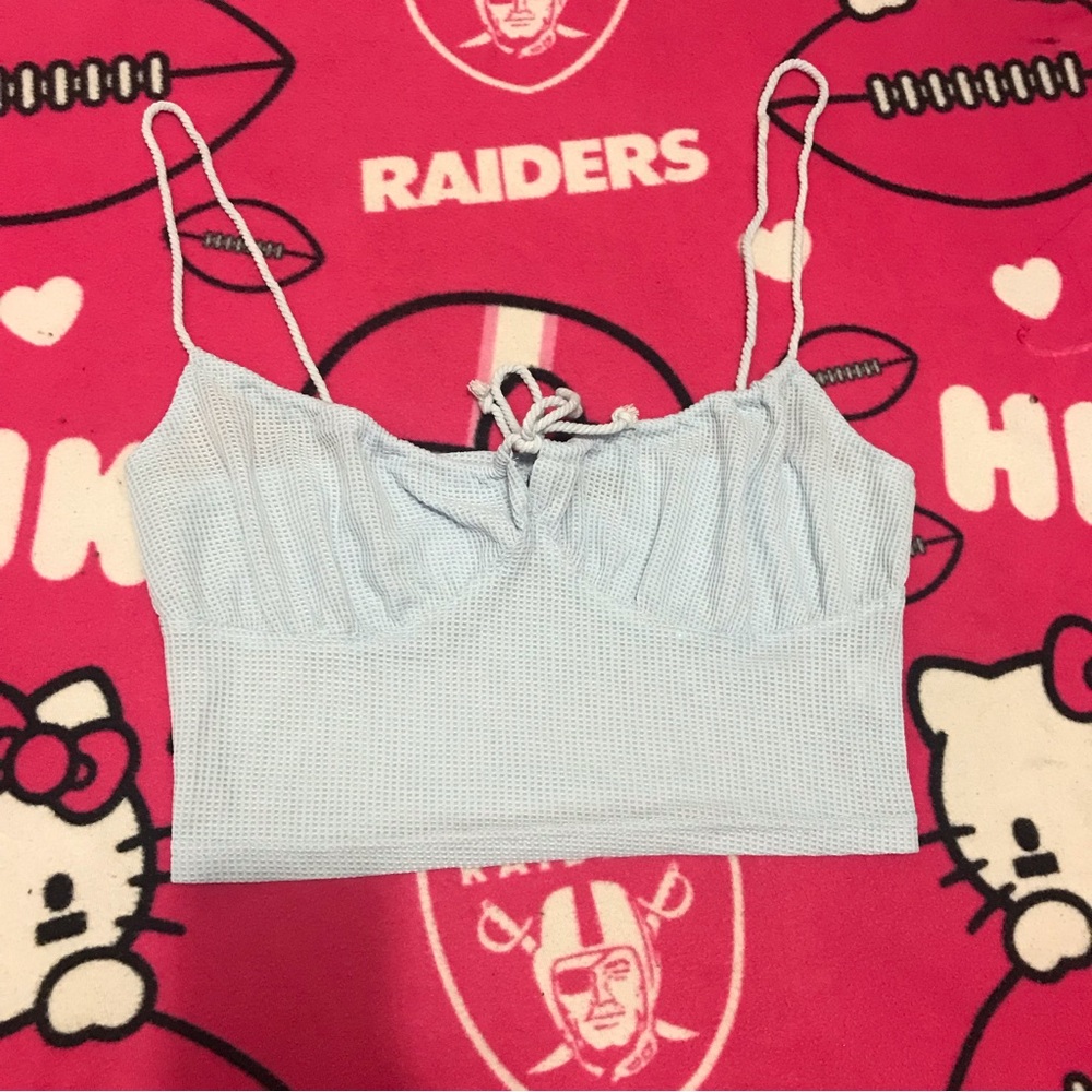 Blue crop top